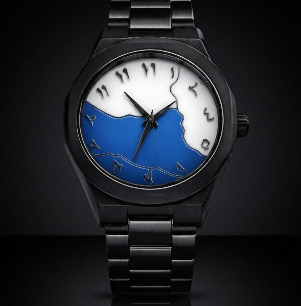 Aura Arabic Watch (Split Dial / Matte Black) — Buy online at Dark Vault Bangladesh